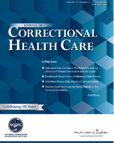Cover of the Journal for Correctional Health Care